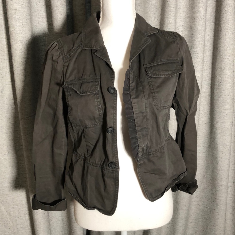 Army green utility jacket
